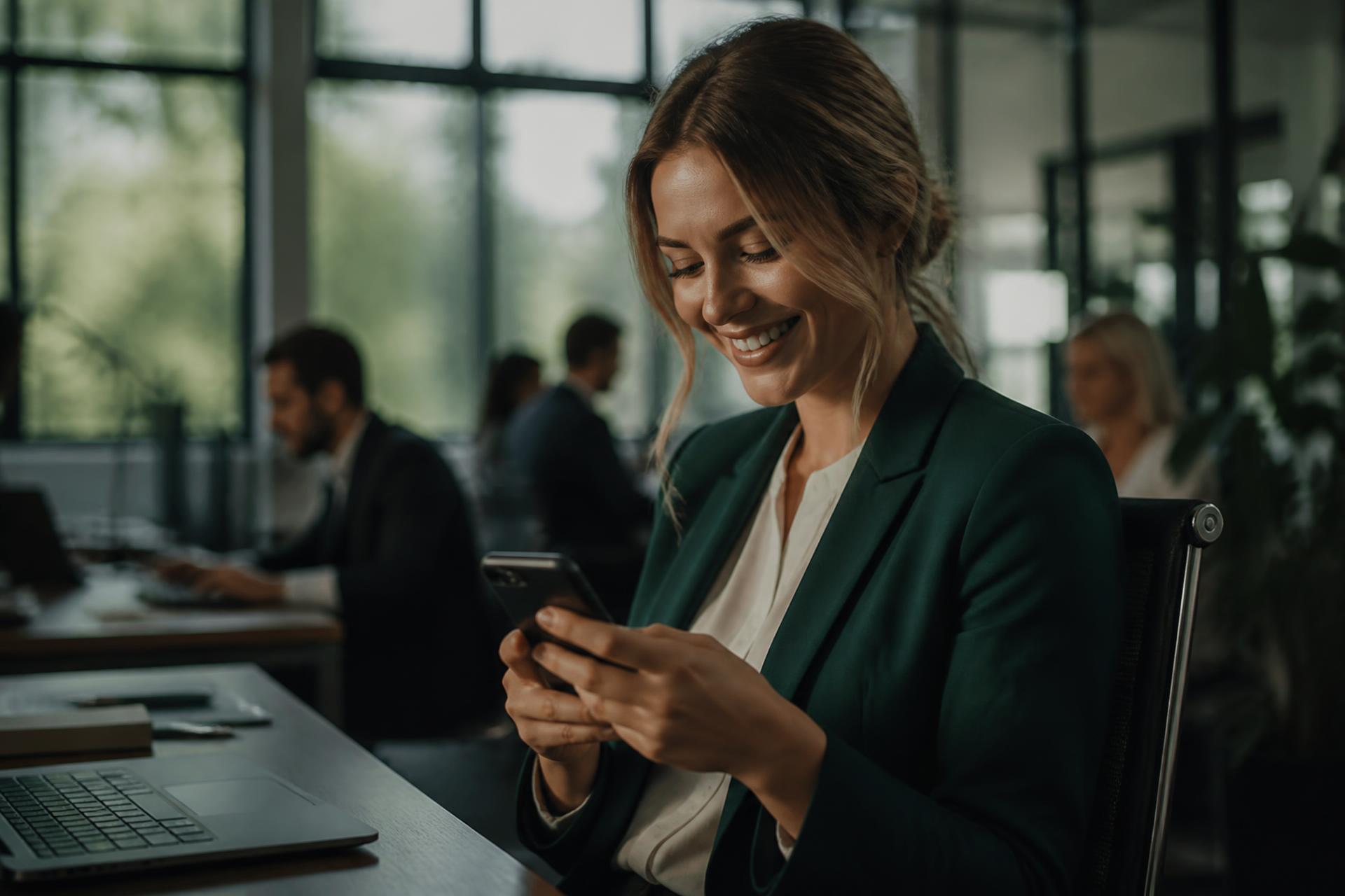 Team commerciale che usa WhatsApp per seguire i clienti